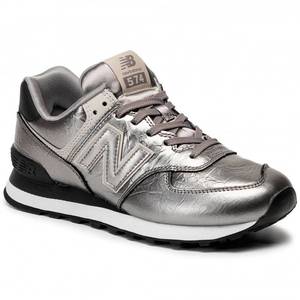 NEW BALANCE 574 PLATEADO MUJER