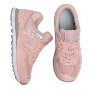 NEW BALANCE 574 ROSA PLATEADO MUJER