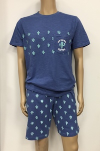 PIJAMA CORTO DE PUNTO PARA HOMBRE